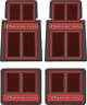 000040s04 Oer Authorized Plymouth Barracuda Custom Carpeted Floor Mat Set Red