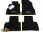 999e2-6x002 11-15 Juke Nissan Yellow Accent Piping Black Carpeted Front Rear Floor Mats