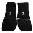 12531 Mat Mats Carpeted Logo Black Set Coupe Fast Mustang Cobra Floor Lloyd