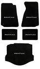 1982-1992 Set Firebird Black 5 Script Mats Embroidered Pontiac Floor Logo