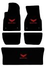 3682300-rta3 1993-2002 Mats Black 5 Set Embroidered Firebird Logo Floor Trans Red