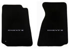 3168050-sb 2 Front 1962-1967 Embroidered Chevy Pair Mats Logo Floor Ii Black Block