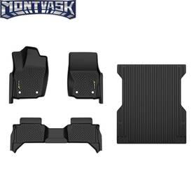 Mm0323008 2014mmotor Tpe Floor Mats And 2-row Truck Bed Mat Fit For 2024 2025 Toyota Tacoma Double Cab