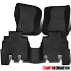 259-901835 Autozensation Jeep Wrangler Front Rear Replacement Rubber Floor Mats Black