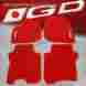 3-fm-hfit09rd-gd Hdc Autosports For 2009-2011 Honda Fit 4 Pc Red Nylon Non Skid Floor Mats Carpets White Gd Logo