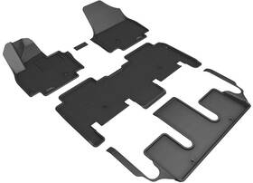 L1ka08301509 3d Mats 2024 Kia Ev9 6 Seat Kagu Floorliner Row 1 2 3 Black All Weather Mat