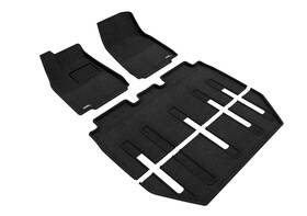 546151 3d Maxpider All-weather Elegant Series Floor Carpet Mats For 17-21 Tesla Model X 7 Seat
