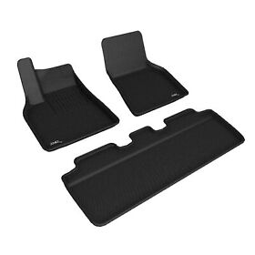 L1tl01701509 3d Maxpider Kagu Series Complete Floor Mat Set 2021 Tesla 5 Seat Model Y Black