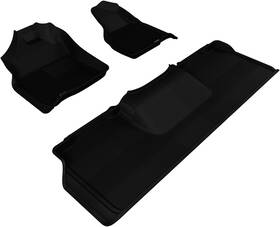 L1dg02101509 3d Maxpider Set Custom Fit All-weather Floor Mat For Dodge Ram 2500/3500 Black