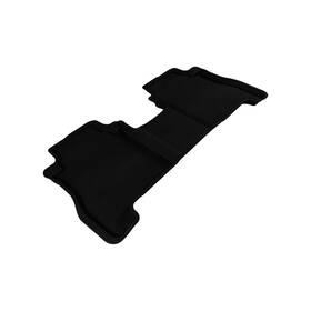 L1hy04021509 3d Maxpider Kagu 2nd Row Floormats - Black For 2007-2012 Hyundai Santa Fe