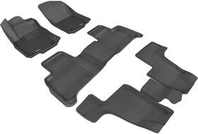 L1mb03901509 3d Maxpider 1st And 2nd 3rd Floormats Black For 13-18 Mercedes-benz Gls-class/gl