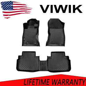 Zo827662 3pcs Floor Mats For 2019 2020 2021 Subaru Forester Tpe Rubber Waterproof Black