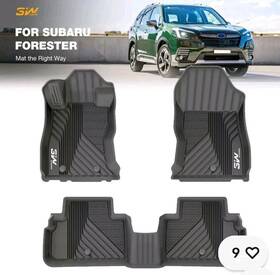 21093-1-2 3w Floor Mats For 2019-24 Subaru Forester Black Front Rear Set All Weather