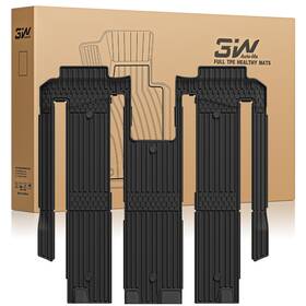 3w-sienna 3w Floor Mats For 2025 Toyota Sienna Platinum 7 Seat 2nd And 3rd Row All Weather