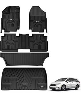 3w2020112409 3w Floor Mats Fit For Honda Odyssey 2018-2025 Tpe All Weather Liners Custom