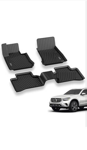 3w2022093002 3w Mercedes Benz 3d Glc 2016-19 &others All Weather Molded Rubber Liner Black