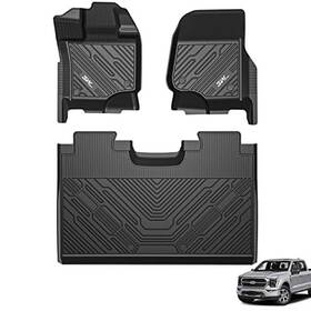 3w 681385406368 Floor Mats For Ford F-150 2015-2025 And F150 Lightning 2022-2025 Supercrew Without