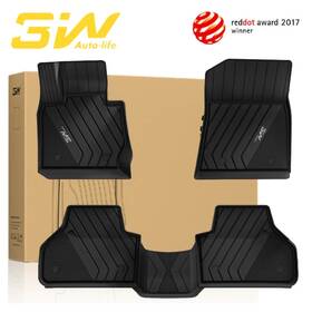 B07965t34y  3w Auto Floor Mats 2 Row Liners Set Black For 2011-2017 Bmw X3 / 2015-2018 X4