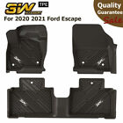 3w2022062208 3w Floor Mats 2 Row Protector For 2020-2022 Ford Escape All-weather Custom Fit