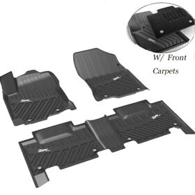 Zy1051213-1-1-2 3w Floor Mats Full Set With 2pcs Front Carpets For Toyota Rav4 2019-2022 Tpe