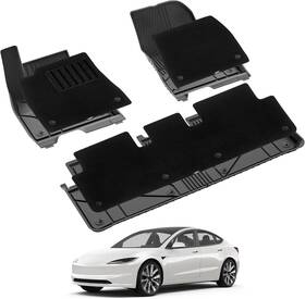 Ts000433 3w Floor Mats With Carpeting For Tesla Model 3 Highland Liner 2024-2025