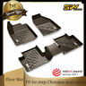 3w2020121407 Floor Mats Rows For Jeep Cherokee All Weather Custom Fit