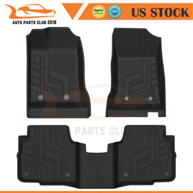 Ap165217c01 3x Black Tpe Car Floor Mats Fit For Subaru Legacy 2020-2021 All-weather