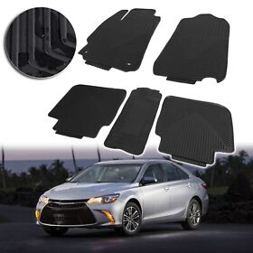 C100-a015 4 Pcs Floor Mats Carpet Nylon Black Fit 2012-2017 Toyota Camry All Weather S7