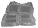 Ebr1-21065 4-piece Oe-comparable Universal Truck Front Rear Set Ridged Heavy Duty Rubber Floor Mats Gray