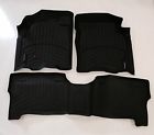 44030-1-2 Weathertech Floor Mats Floorliner Toyota Tundra Double Black 787765200332