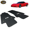 4car-cp040bk-c5 Fits Chevy Corvette Logo Floor Mats Carpet Front 842961106038