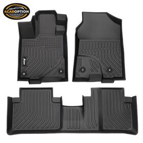 4car-cpd-ardx13-1-bk 4caroption Fits 13-15 Acura Rdx 5 Seats 3d Tpe All Weather Car Floor Mats Liner Carpets