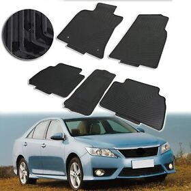 C100-a016-blk 4pcs Floor Mats Carpet Nylon Black Fit Toyota Camry 2018-2022 All Weather U9