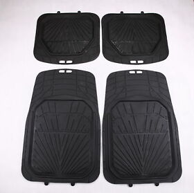 65-1801-01 4x New Heavy Duty All Weather Trimmable Pvc Rubber Car Floor Carpet Mats