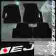 3-fm-hc922rd-ej 92-95 Racing Gear For Honda Civic Coupe 2 Door Black Nylon Non Skid Floor Mat Carpet Ej Logo