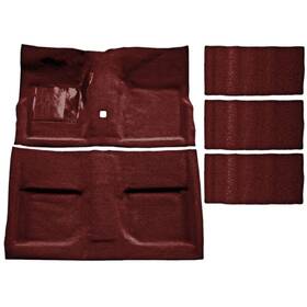 1761-65-13 Acc Carpets Original-style Molded Maroon Carpet Set Mustang Fastback 65-68 With Fold Do