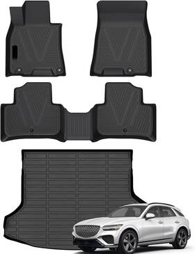 Ha-gv70 Acsessories 22-23 Floor Mats And Cargo Liner For Genesis Gv70 2022 2026 Tpe Waterproof Set