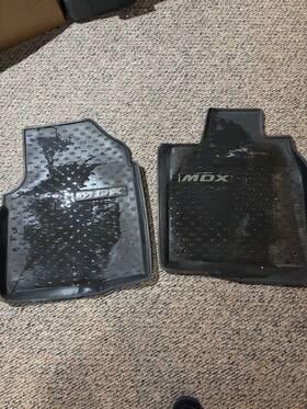 08p13-stx-210a Acura 07-13 Mdx All Weather Season Rubber Floor Mat Mats Black Oem