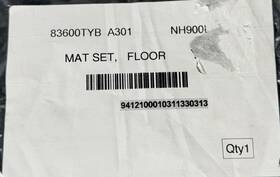 83600-tyb-a301 Acura Genuine Oem Mdx Floor Mat Set Black Nh900l 4pc New