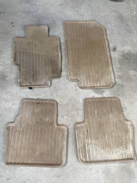 83600sepa00za Acura 2004-2008 Tl Floor Mat Set Tan Rubber Oem Embroidered All Weather/season