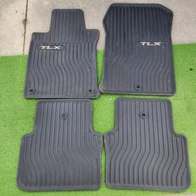 8p13-tz3-210a Acura 2015 2016 2017 Tlx 2wd All Weather Liner Tray Mats Black Rubber Used Oem