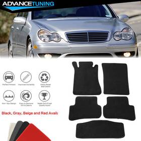 Adv-cp007bk Advancetuning For 01-07 Benz W203 C-class Nylon Floor Mats Black Auto Front Rear Carpets Liner