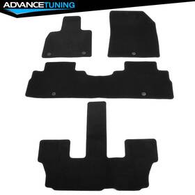 Adv-cp313bk Advancetuning Fits 20-25 Hyundai Palisade 7/8-seat Oe Style Floor Mats Nylon Carpets 4pcs