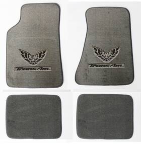 30-b-bta-g4 Afm Grey Carpet Floor Mats 1982-02 Pontiac Firebird Trans Am Embroidered Lo