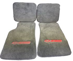 30b-zr-g Afm 82-02 Camaro Floor Mats Light Gray Carpet Embroidered Z28 Logo Red Set Of 4