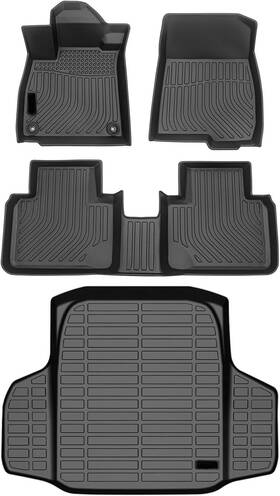 Hafidi-003 Aftermarket Products Floor Mats And Cargo Liner For Honda Accord 2018 2022 All Weather Tpe 2 Row Set