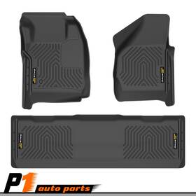 Allgood040177 Allgoodauto Fit For 2008 2009 2010 F250 F350 F450 Front And 2nd Row 3pcs Tpe Floor Mats