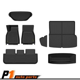 Allgood121037 Allgoodauto Floor Mats Fit For Tesla Model S 2021-2024 Full Set 6 Pcs All Weather Liners
