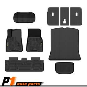 Allgood12705 Allgoodauto 9pcs Tpe Floor And Cargo Trunk Backrest Mats Fit For 2024-2025 Tesla Model Y