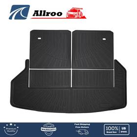 Alu5275345 Allroo Non-slip Tpe 3pcs Cargo Trunk Liner Backrest Mat For Toyota Highlander 2008-2013